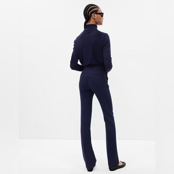 GAP 742013-01 Flare High Rise Elegant Trousers Pants Women's Black Size 4 NWT - Picture 2 of 7